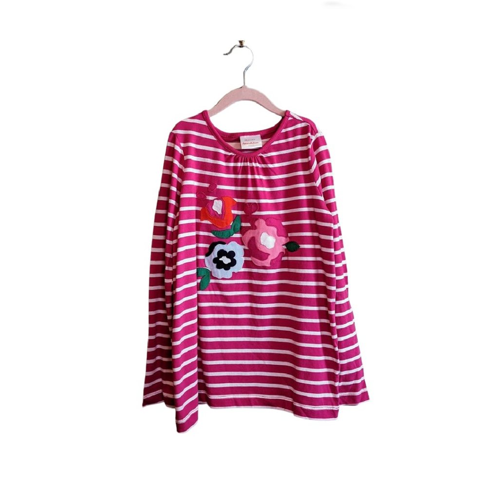 NWT! Hanna Andersson Striped Long-Sleeve Tee Pink